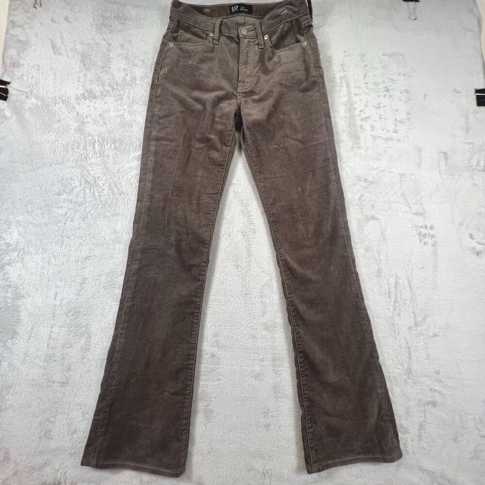 Gap Womens Universal Baby Boot Corduroy Jeans Size 2/26R Gray high rise